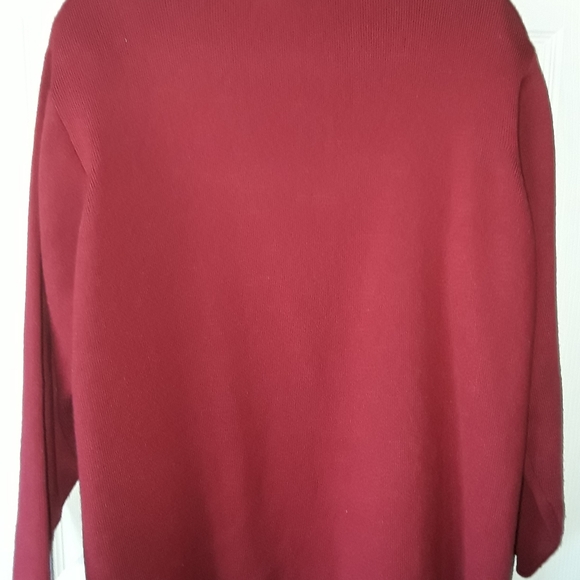 Dressbarn Woman Dark Red Open Front Cardigan (2 for $15) - Picture 6 of 7